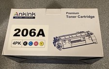 With Chip 206A 4-Pack Toner Compatible for HP LaserJet MFP M282nw M255dw M283cdw