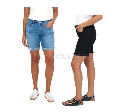 NEW! WOMEN'S SEVEN7 MID RISE BERMUDA RELAXED FIT SHORT! CUT OR FRAY HEM! VARIETY
