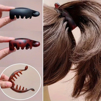 4pcs Small Banana Hair Clips Vertical Ponytail Hair Accessories UK - Image 1 of 4