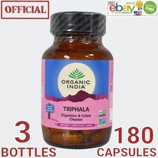 3 X Organic India Triphala 180 Caps Digestion, Colon Cleanses Immunity Support