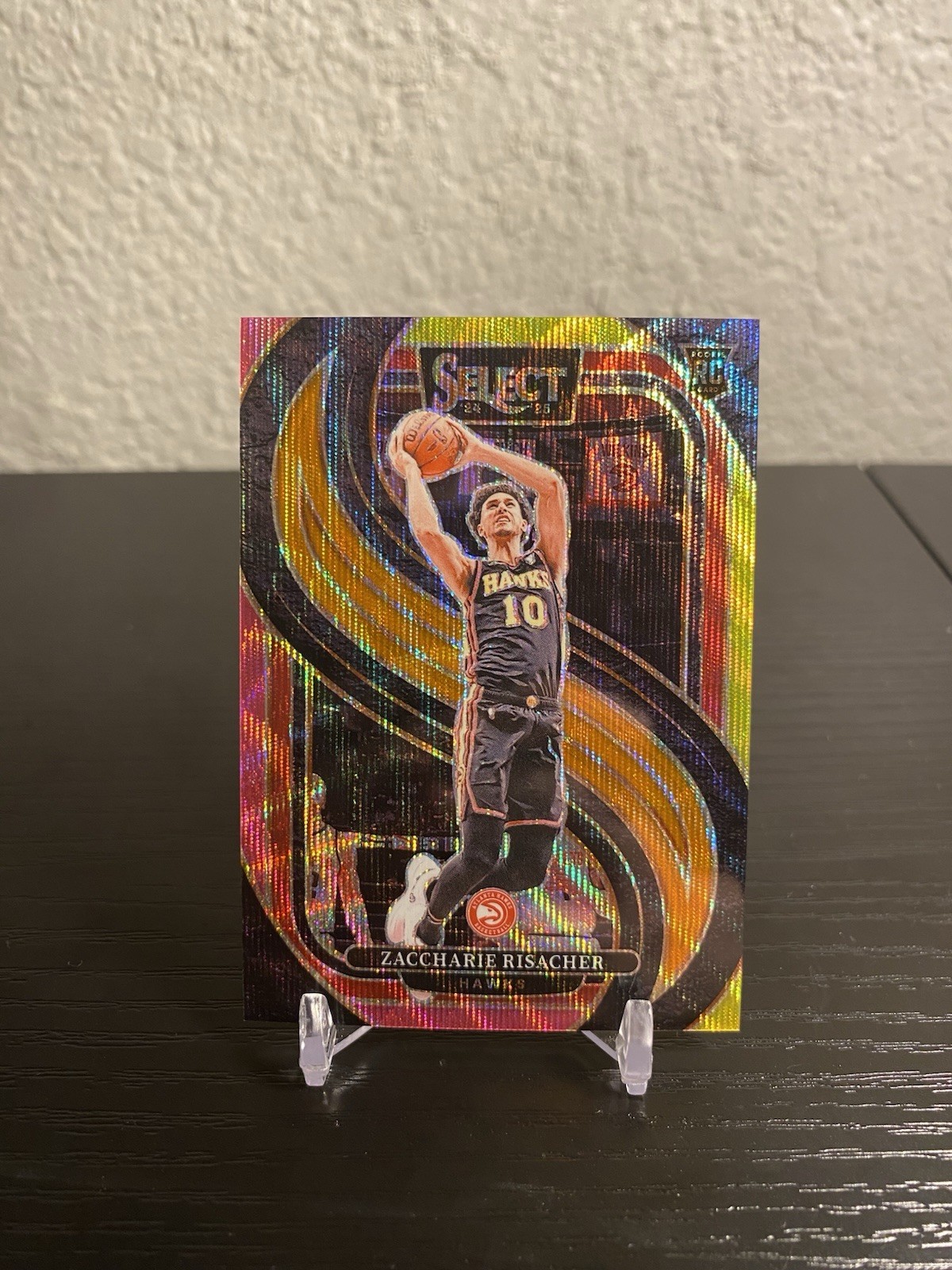 2024-25 Panini Select Zaccharie Risacher #180 RC Rookie Premier Multi Wave /20