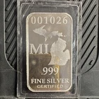 Federated Mint 50 State Minimum .999 Fine Silver Certified Bar 1776  ( 1/2 oz. )