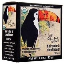 Lotus Brands Light Mountain Natural Hair Color  Conditioner Black 4 oz