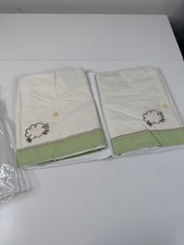 Pottery Barn Kids New Embroidery Sheep Lamb Baby Crib Bed Skirt Duster