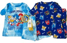 Sonic The Hedgehog Pajamas Set Shorts Shirt Pant Boys 2T Toddler 4-pc
