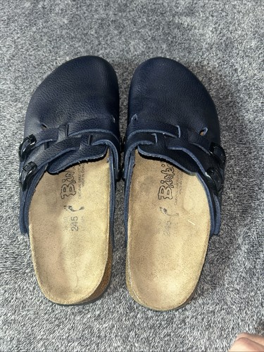 Birkis Birkenstock Clogs Women US L7 M5 Camden 2 Buckle Pebbled Blue - Picture 3 of 6