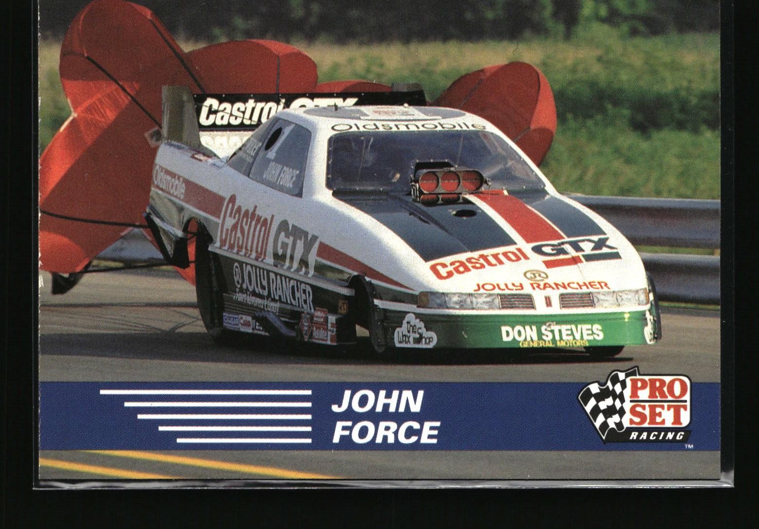 1991 Pro Set NHRA #NNO John Force's Car Prototypes Card