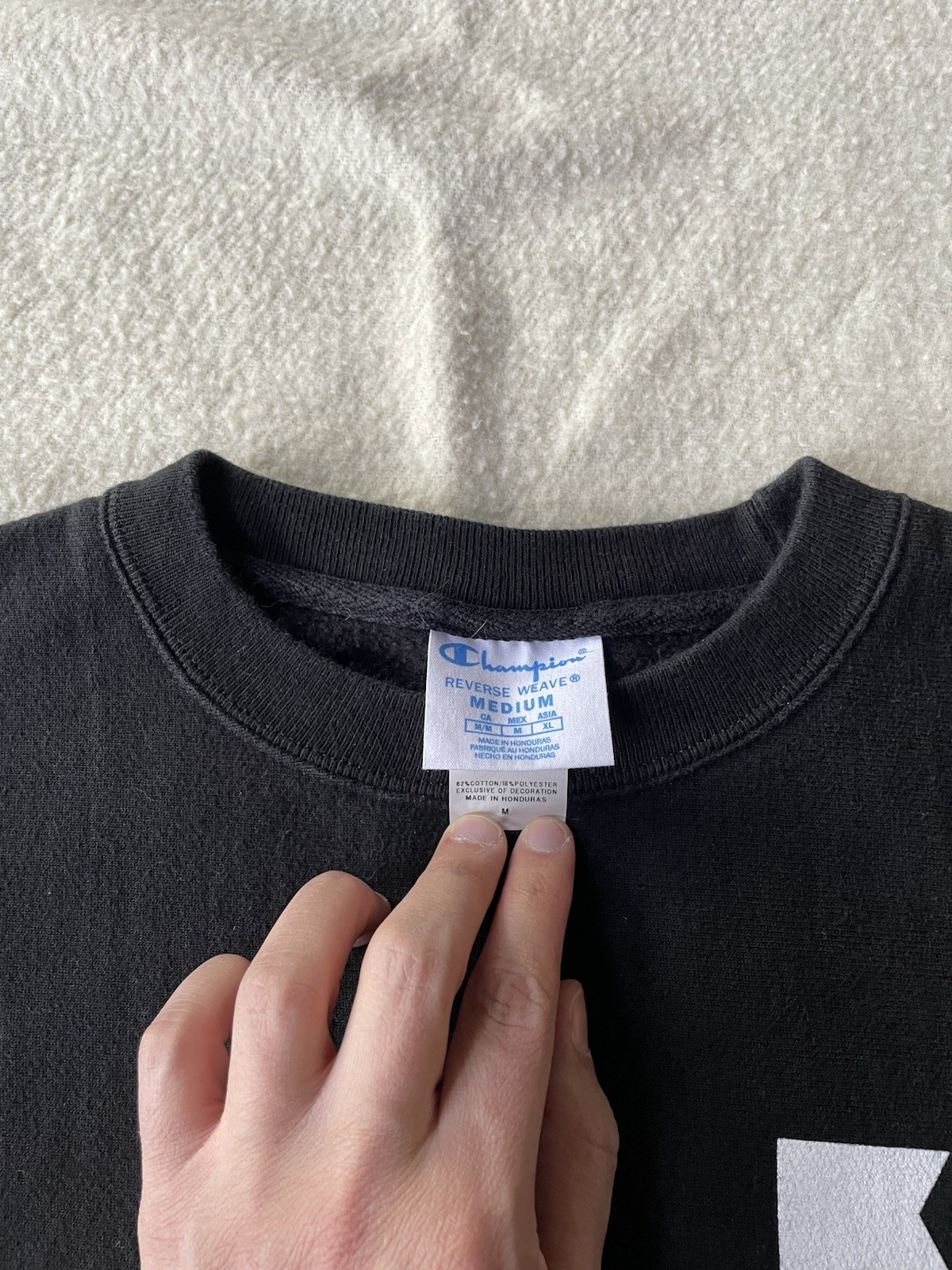 Champion New York Stock Exchange Reverse Weave Crewneck Sweatshirt Medium Black image 4