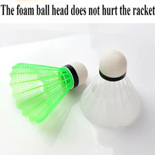 6pcs Color Badminton Shuttlecock Set Foam Head Plastic Birdies Outdoor Training