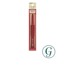 Crochet ETIMO Red Crochet with Cushion Grip No. 10.5/0 Tulip Tulip