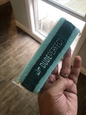 Dude Perfect Terry Cloth Headband New in Sealed Bag blue/Turquoise color