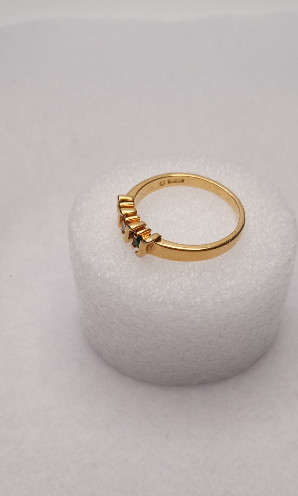 Simulated Diamond, Simulated Emerald 4 Ring Lot S… - image 12