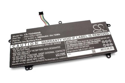 Akku für Toshiba Tecra Z40-B-10D Z40-B-105 Z40-B-109 Z40-B-10E 3800mAh 14,4V