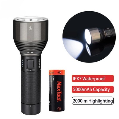 NexTool 2000LM LED Flashlight Rechargeable 380m IPX7 Waterproof 5 Modes Torch