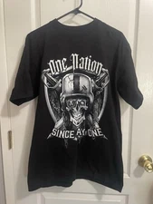 Shaka Wear Raiders Raider Nation T Shirt Mens L Black One Nation Skull Football