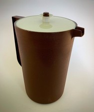 Vintage Tupperware 70's 1-Gallon Pitcher with Push Button Lid Chocolate Brown