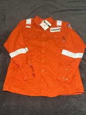 CRUDE FR CAT 2 Orange Reflective Work Shirt RPS792 NFPA 2112 NWT Large NWT