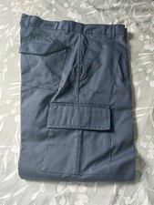 Image of Uneek Men's Navy Blue Cargo Work Trousers Size 34 Regular, 31" Inside Leg, New