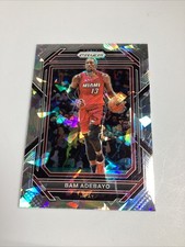 Bam Adebayo-Miami Heat-2022-23 Panini NBA Prizm #155 -Silver Cracked Ice Prizm