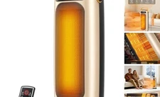 Space Heater, 1500W PTC Ceramic Electric Heaters for Indoor Use with Gold-US