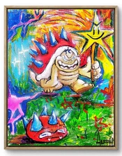 Original Art Just Keep Going 14x11 Colorful Modern Art Painting on Canvas