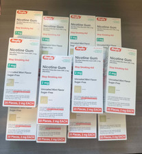 Rugby Nicotine Gum 2mg Uncoated Mint 20ct Lot of 12 240 Total EXP 06/28 & 09/27