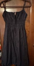 Quince Xs Cotton Poplin Sundress In Black NWT