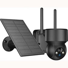 ieGeek 2K Solar Outdoor Surveillance Camera, with 1.6W Solar panel,360 PTZ  IP66