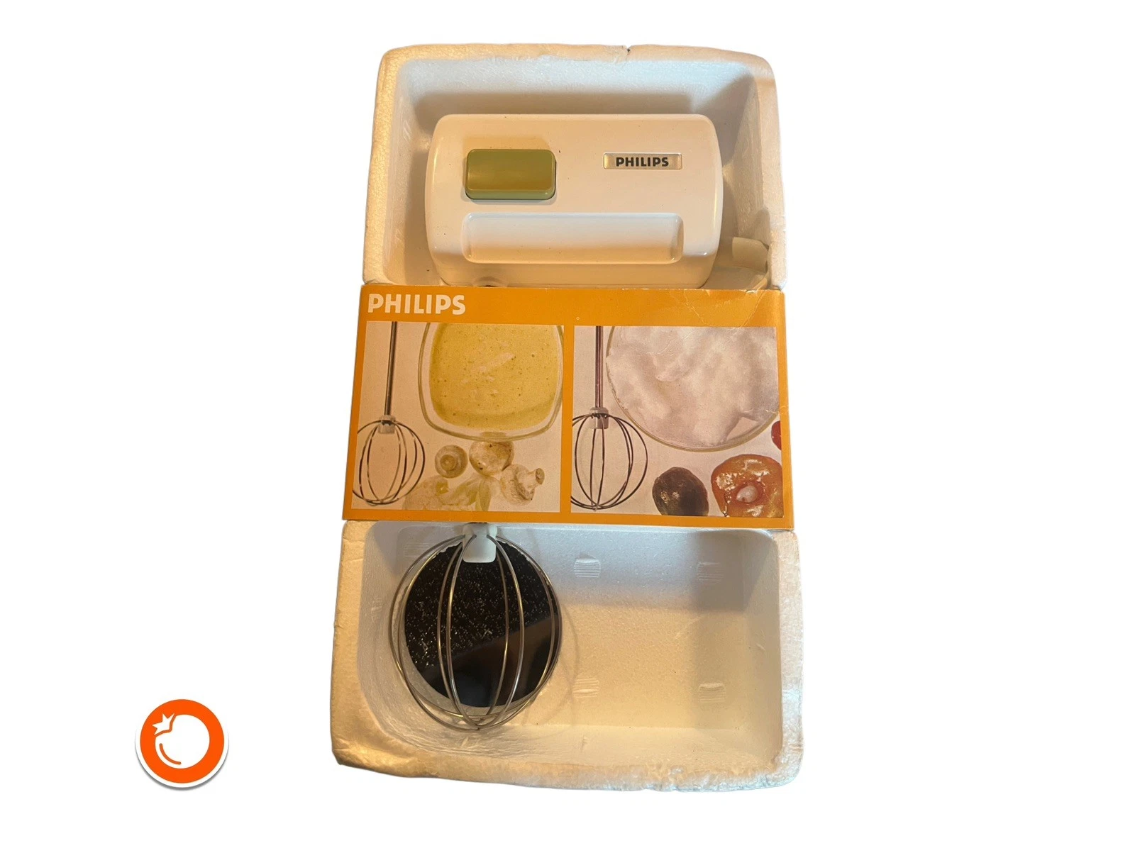 1970s Philips Mini Blender HR 1301 Hand Blender White Green Barely Used NL
Opens in a new window or