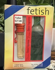 Fetish by Dana 30ml Cologne Spray & 180ml Dry Oil Body Mist Discontinued