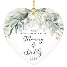 New Parents Ornament 2026, First Christmas as Mommy and Daddy 2026, First Tim...