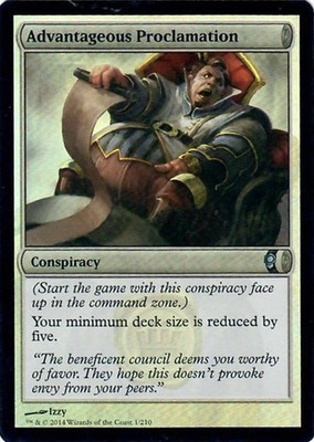 Advantageous Proclamation - Foil - MtG Conspiracy -U001 NM 2014