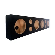 Sound Bar 8” 4-Hole and 3” Tweeters Sealed 2 Pairs  8” Quad Enclosure Box Black