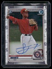 2020 Bowman Draft #CDA-SI Sammy Infante Chrome Draft Pick Autographs