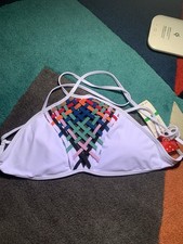 Red Carter NWT multicolor Halter Bikini Top Size large