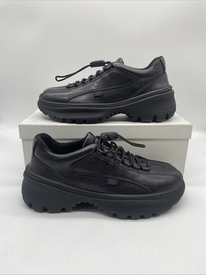 Herren Burberry Leder Scoot Schuhe klobige Sohle geschnürt Turnschuhe UK 9 EU 43 Neu mit Karton