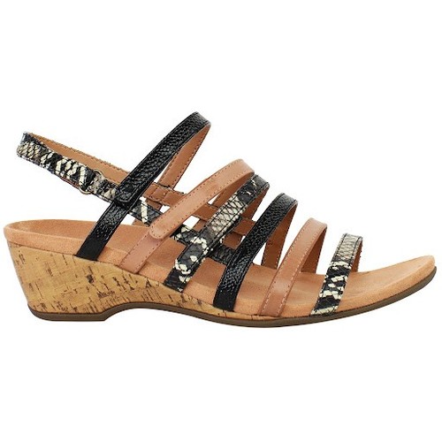 Vionic Tess Ray Wedge Sandals Brown Orthotic Three-Zone Comfort size 8.5