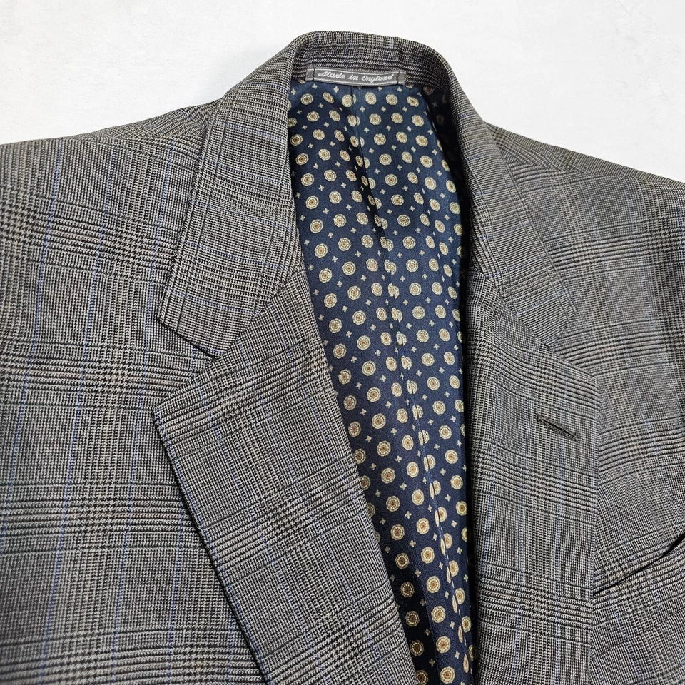 Terno Carrol & Co Chester Barrie Prince of Wales xadrez feito à mão 43S 36x28 Inglaterra - Imagem 4 de 4