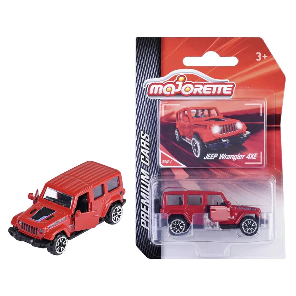 Majorette 1/64 Jeep Wrangler Rubicon 4xe Red con scheda da collezione pressof... - Immagine 2 di 2