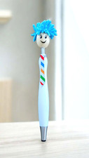 3-in-1 Stylus, Ink Pen  Screen Duster   Cute Curly Hair Touchscreen Tool White