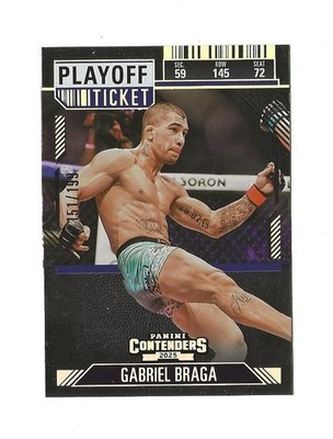 2025 Panini Contenders PFL MMA Debut GABRIEL BRAGA Playoff Ticket #151 /199