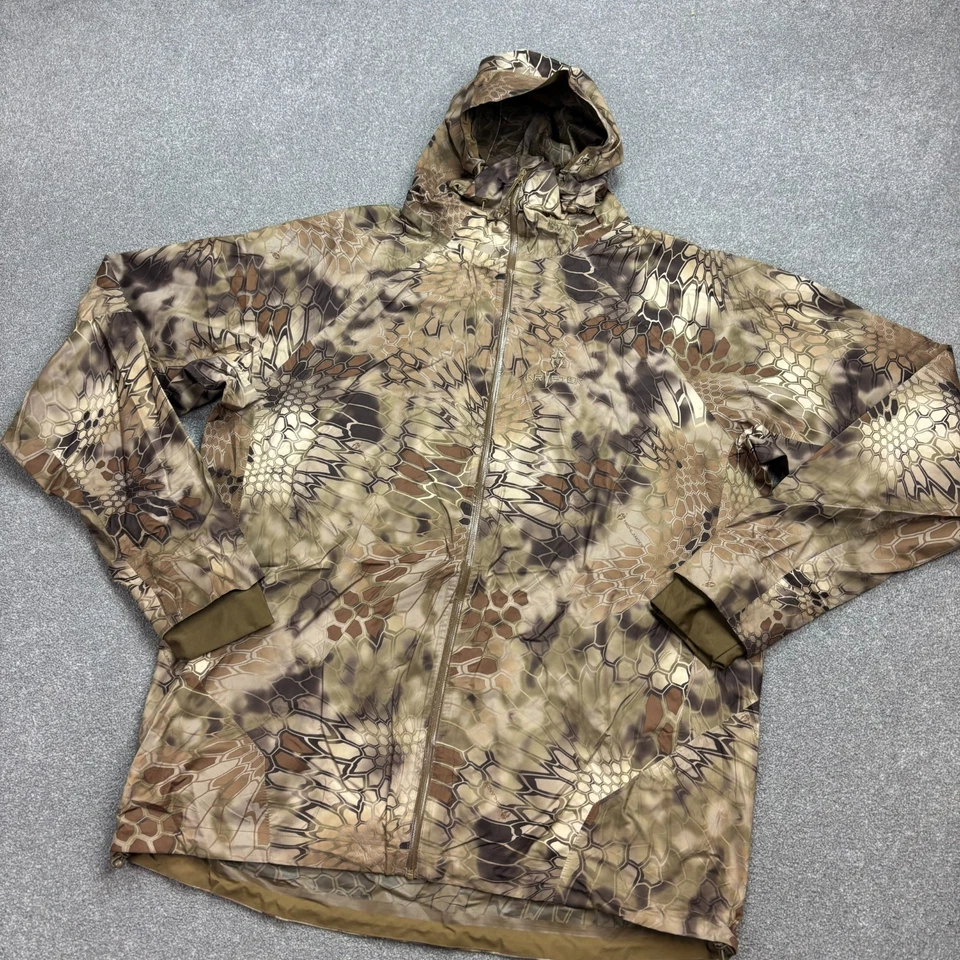 RealTree Jacket Adult Large Brown Work Wear Camo Hunting Hood Rain Coat Men - Image 2 of 4