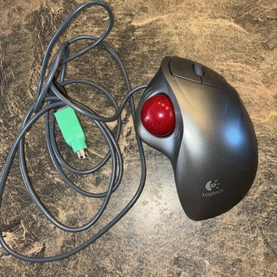 Logitech Trackman Wheel T-BB18 Trackball Marble Optical Mouse 804360-1000 Tested