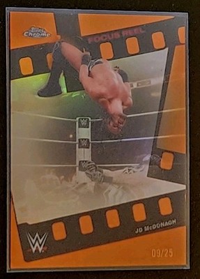 2026 JD McDonagh Topps Chrome WWE Orange Focus Reel  Refractor 09/25 #FR-35   SP