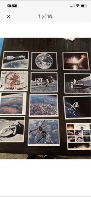 Lot of 38 Vintage Lithograph NASA Apollo Moon Mission  Prints With Info On Back