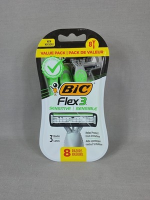 BIC Flex 3 Sensitive Men s Disposable Razors, 3 Blade, 3 Pack