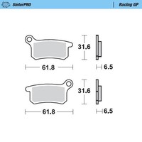 Moto-Master Hintere BremsbeläGe Pro Racing GP Sinter FüR KTM 65 SX 2004-2022