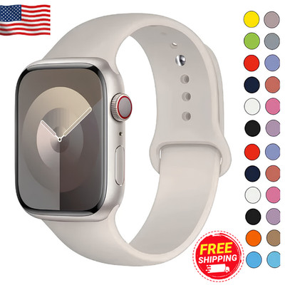 For Apple Watch Silicone Band Strap Series SE 1 2 3 4 5 6 7 Sports 38/40/42/44mm