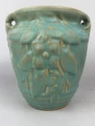 Nelson McCoy Aqua Pottery Dogwood Vase