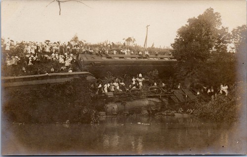 Large Wreck Orphan Train Cabbage Patch Passenger RR Railway Disaster Postcard - Picture 3 of 3